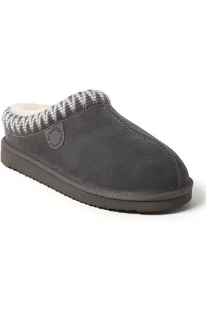 Dearfoams Fireside Greta Genuine Shearling Clog Slipper with Taping in at Nordstrom, Size 8