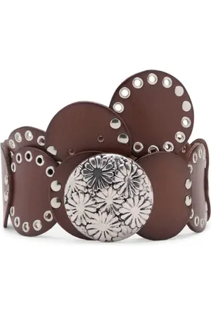 MANGO Studded Leather Belt in at Nordstrom, Size Small