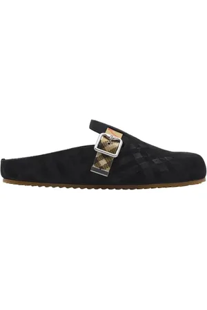Burberry Check Suede Urchin Clog in at Nordstrom, Size 9Us