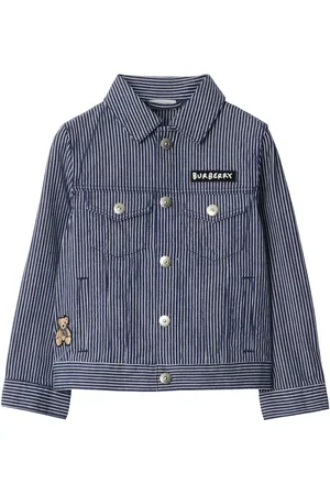 Burberry Striped Denim Jacket in at Nordstrom, Size 8
