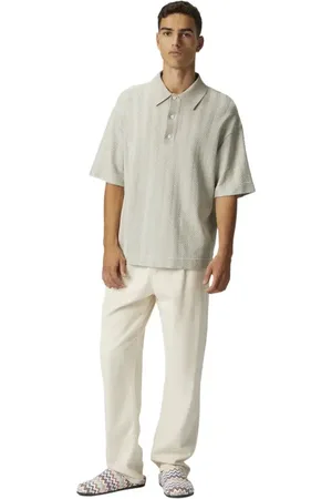 Missoni Cotton And Viscose Polo Shirt With Tone-on-tone Zigzag in at Nordstrom, Size Large