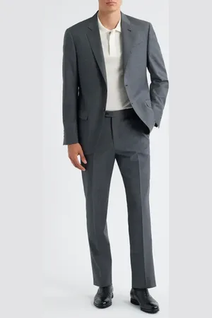 Emporio Armani Grey Microcheck Wool Suit in at Nordstrom, Size 40 Us
