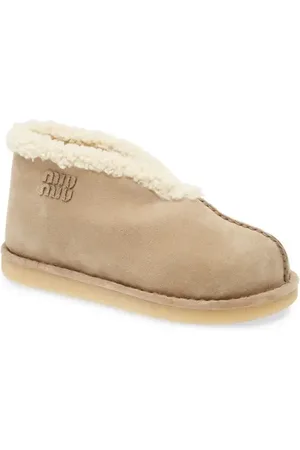 Miu Miu Genuine Shearling Slipper in at Nordstrom, Size 11Us