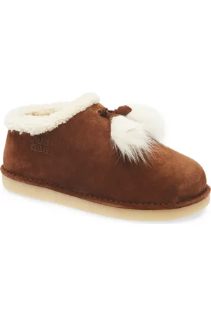 Miu Miu Shearling Tassel Slipper in at Nordstrom, Size 7Us