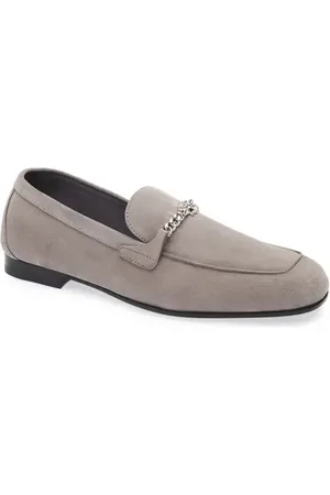 VERSACE Medusa Chain Suede Loafer in at Nordstrom, Size 13Us