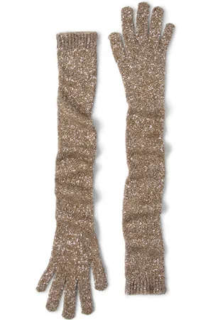 Brunello Cucinelli Dazzling knit gloves in at Nordstrom, Size Medium
