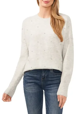 CE&CE Rhinestone Embellished Crewneck Sweater in at Nordstrom, Size X-Small
