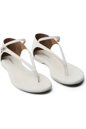 MANGO Leather Strap Sandal in at Nordstrom, Size 6.5Us