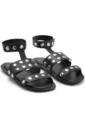MANGO Studded Ankle Strap Sandal in at Nordstrom, Size 6Us