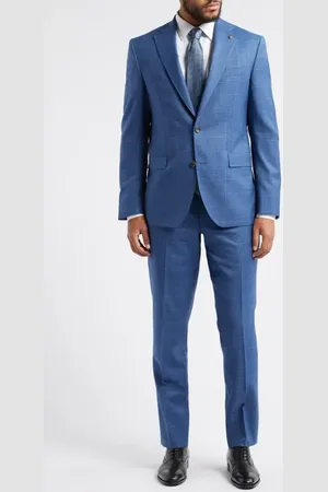 Jack Victor Esprit Mélange Plaid Super 120s Wool Suit at Nordstrom, Size 48 Regular