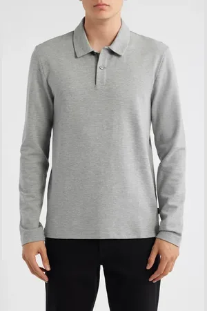 HUGO BOSS Pleins Long Sleeve Polo in at Nordstrom, Size Medium