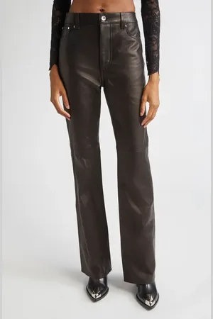 Paco rabanne Flare Lambskin Leather Pants in at Nordstrom, Size 6 Us