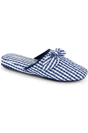 Patricia Green Zoe Gingham Quilted Slipper in at Nordstrom, Size 6