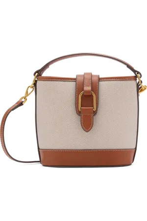 MANGO Canvas & Faux Bucket Bag at Nordstrom