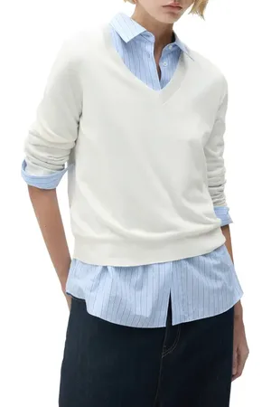 MANGO V-Neck Sweater in at Nordstrom, Size Large