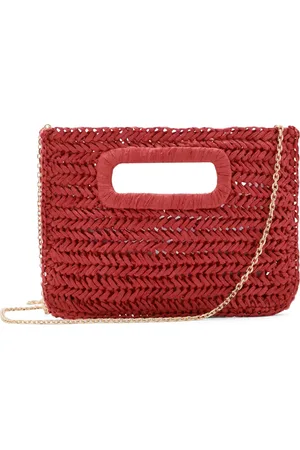 MANGO Natural Fiber Clutch in at Nordstrom