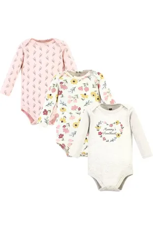 Hudson Little Soft Cotton Long-Sleeve One-Piece 3Pk in at Nordstrom, Size Preemie