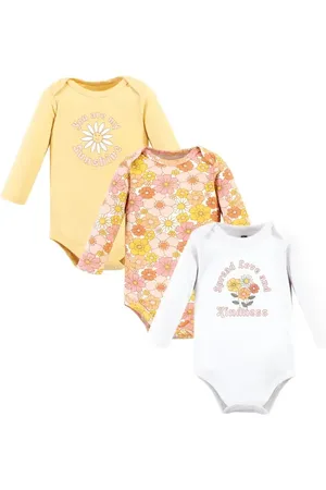 Hudson Little Soft Cotton Long-Sleeve One-Piece 3Pk in at Nordstrom, Size 12-18M