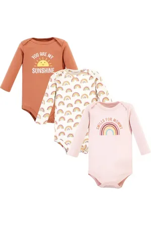 Hudson Little Soft Cotton Long-Sleeve One-Piece 3Pk in at Nordstrom, Size Preemie