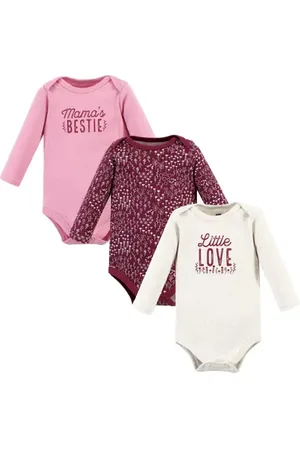 Hudson Little Soft Cotton Long-Sleeve One-Piece 3Pk in at Nordstrom, Size Preemie