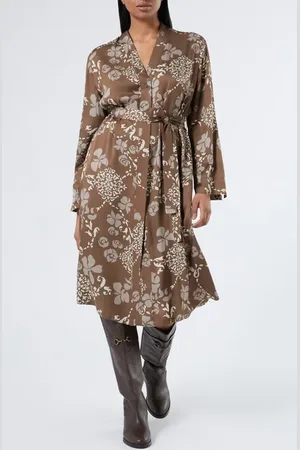 Persona by Marina Rinaldi Teiera Floral Long Sleeve Shirtdress in at Nordstrom, Size 18W