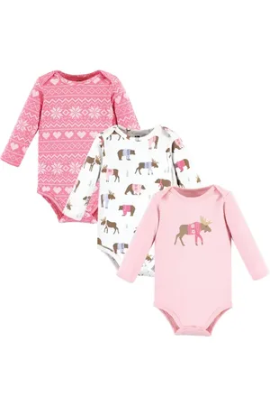 Hudson Little Soft Cotton Long-Sleeve One-Piece 3Pk in at Nordstrom, Size 12-18M