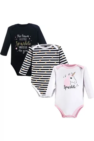 Hudson Little Soft Cotton Long-Sleeve One-Piece 3Pk in at Nordstrom, Size 6-9M