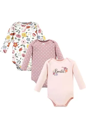 Hudson Little Soft Cotton Long-Sleeve One-Piece 3Pk in at Nordstrom, Size 9-12M