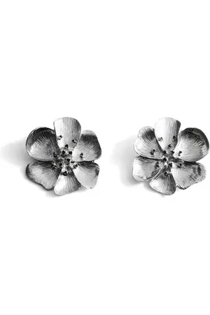 MANGO Crystal Flower Stud Earrings in at Nordstrom