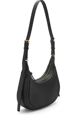 MANGO Oval Faux Leather Shoulder Bag in at Nordstrom
