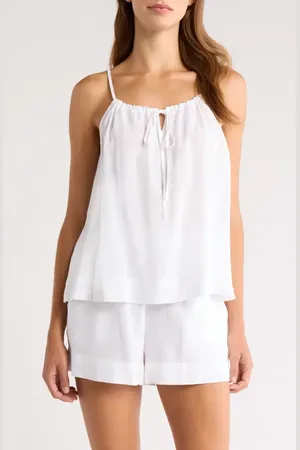 Nordstrom Vacation Linen Blend Short Pajamas in at , Size X-Small