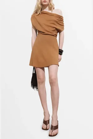 MANGO Asymmetric Drape Dress in at Nordstrom, Size 2