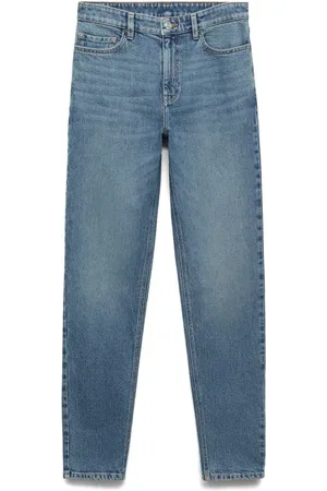 MANGO High Waist Ankle Mom Jeans in at Nordstrom, Size 4
