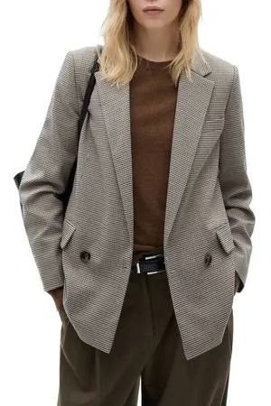 MANGO Houndstooth Check Blazer in at Nordstrom, Size 1X