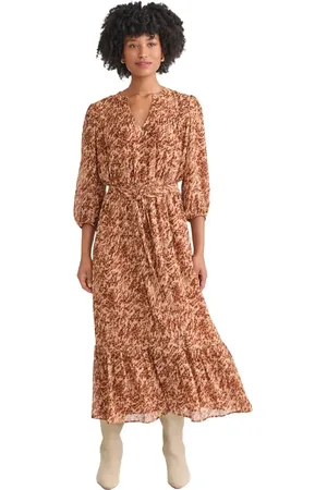 Jones New York Abstract Animal Print Tiered Dress in at Nordstrom, Size X-Small