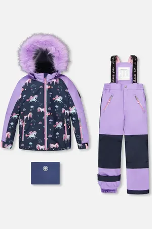 Deux par Deux Girl Two-Piece Play Snowsuit with Jacket in at Nordstrom, Size 7