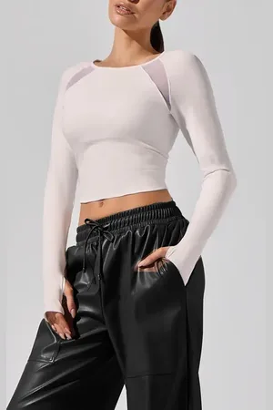 Heroine Alba Mesh Crop Top in at Nordstrom, Size X-Small