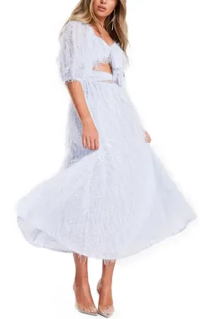 ASOS Fluffy Cutout Midi Dress in at Nordstrom, Size 6 Us