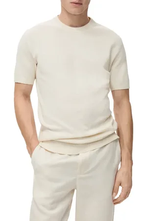 MANGO Fine Knit Short Sleeve Sweater in at Nordstrom, Size Medium