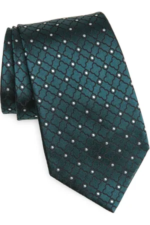 Ermenegildo Zegna Dot Quatrefoil Mulberry Silk Tie in at Nordstrom
