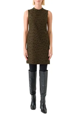 AKRIS Leopard Print Sheath Dress in at Nordstrom, Size 12
