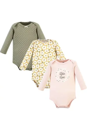 Hudson Little Soft Cotton Long-Sleeve One-Piece 3Pk in at Nordstrom, Size 6-9M