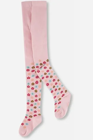 Deux par Deux Knit Tights with Flowers in at Nordstrom, Size 7