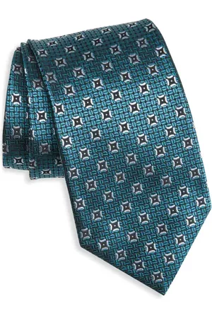 Ermenegildo Zegna Geometric Mulberry Silk Tie in at Nordstrom