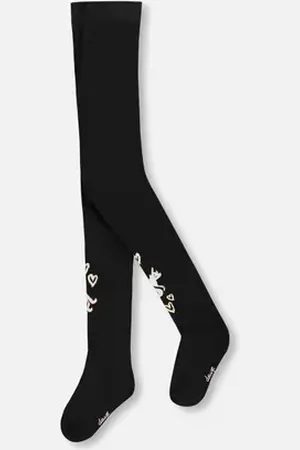 Deux par Deux Knit Tights with Unicorns and Hearts in at Nordstrom, Size 3-4T