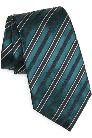 Ermenegildo Zegna Stripe Silk Blend Tie in at Nordstrom