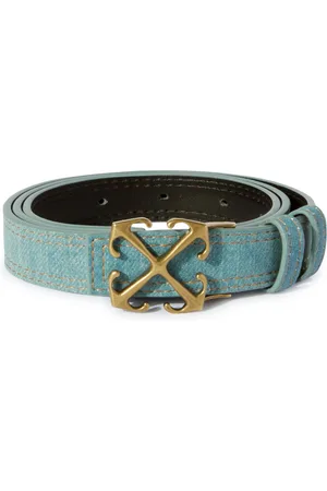OFF-WHITE Arrow Belt 25 Denim Leather Light - - Female Belts 75