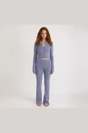 Organic Basics Soft Knit Rib High-Rise Flare Pants XXS