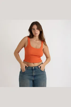 Organic Basics Core Rib Crop Tank Top XXS