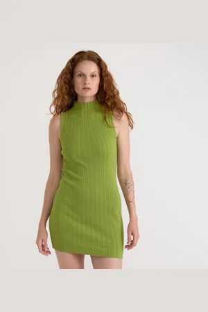 Organic Basics Soft Knit Rib Mock Neck Dress XXS